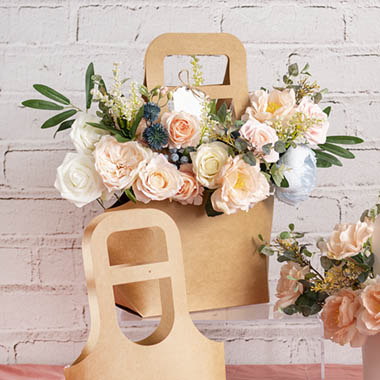 Floral Bouquet Wrapping Ideas - Cottage-Style Buttery Bloom Box