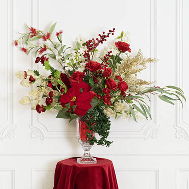  - Red & Gold Christmas Floral Grand Centrepiece