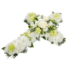 Interflora White Flower Funeral Cross for Service