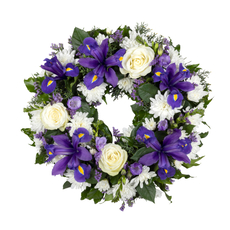 Interflora Rose & Iris Funeral Wreath