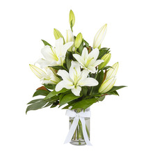 Interflora White Oriental Lily Vase Arrangement