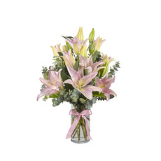 Interflora Pink lily vase arrangement