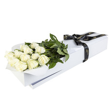 Interflora 12 White Roses in Presentation Box