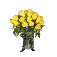 Interflora 24 yellow roses in a vase