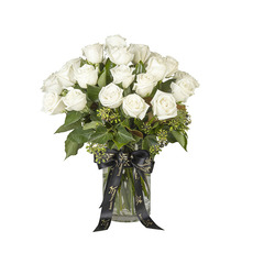 Interflora 24 White roses in a vase