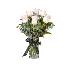 Interflora 6 Pink Rose Vase Arrangement