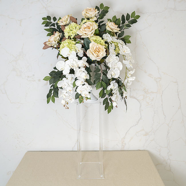 Exotic Roses & Orchids urn arrangement