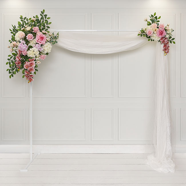 English Garden Pink and White Arbour