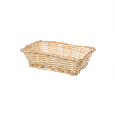 Hamper Tray & Gift Basket - Willow Bread Tray Rectangle Natural (26x17x8cmH)