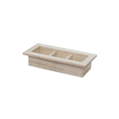 Wooden Crates & Boxes - Wooden Planter Box Seeding Partitions Natural (20x8.5x5cmH)