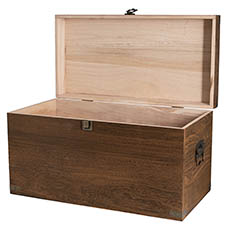 Wooden Crates & Boxes - Wooden Antique Chest Natural Brown (59x30x33cmH)