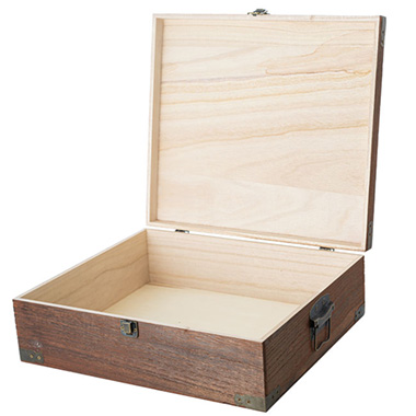 Wooden Crates & Boxes - Wooden Double Wine Box Antique Brown 36x32x12cmh