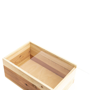 Wooden Box with Sliding Lid (30x20x13cmH)