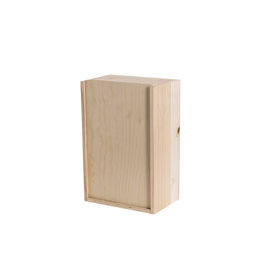 Wooden Crates & Boxes - Wooden Box with Wooden Sliding Lid (30x20x13cmH)