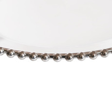 Clear Charger Plate with Beaded Edge Champagne (32cmD)