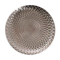 Mosaic Pattern Charger Plate Pewter (33cmD)