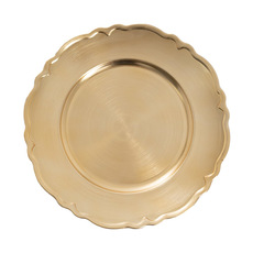 Charger Plates - Scallop Edge Charger Plate Gold (33cmD)