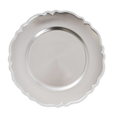 Charger Plates - Scallop Edge Charger Plate Silver (33cmD)