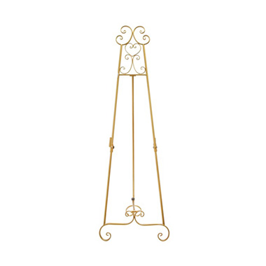 Wedding Easels - Easel Elegant Large Gold (46x70x147.5cmH)