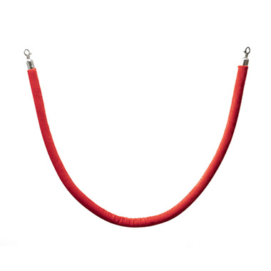 Bollards - Bollard Post Rope Barrier Red & Silver (3cmDx150cmL)