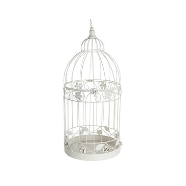 Gift Wedding - Decorative Birdcages - Floral Pattern Birdcage White (25cmDx52cmH)