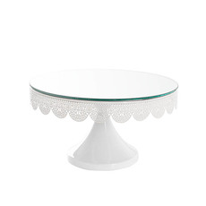 Cake Stands - Luxe Cake Stand Gloss White (30cmDx16.5cmH)