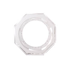 Acrylic Octagon Napkin Ring Pack 2 Clear (4.5cmD)