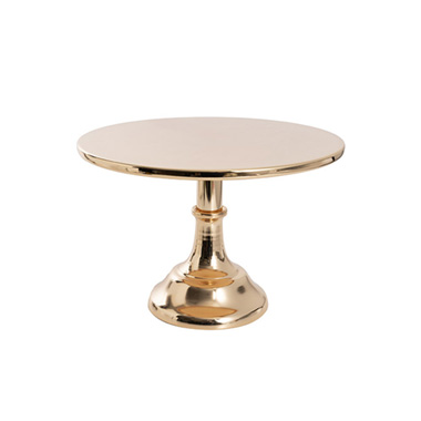 Cake Stands - Classic Gloss Metal Cake Stand Gold (30cmDx22cmH)