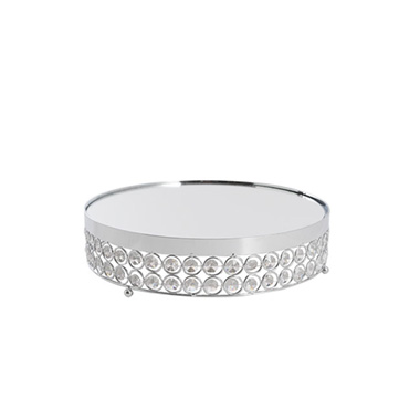 Cake Stands - Crystal Mirror Plate Cake Stand (30cmDx8cmH)
