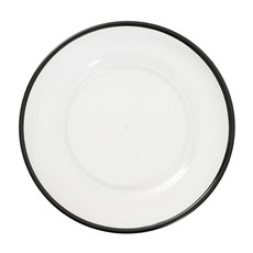 Charger Plates - Clear Charger Plate with Black Edge (33cmD)