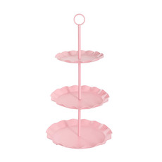 Cake Stands - Cake Display Stand 3 Tier Pink (46.5cmH)