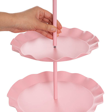 Cake Display Stand 3 Tier Pink (46.5cmH)