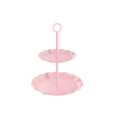 Cake Stands - Cake Display Stand 2 Tier Pink (33cmH)