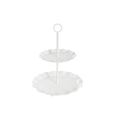 Cake Stands - Cake Display Stand 2 Tier White (33cmH)