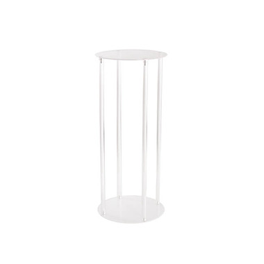 Acrylic Pedestals - Acrylic Frame Round Display Flower Stand Clear (30cmDx70cmH)