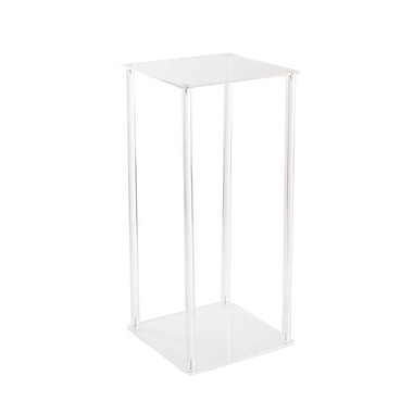 Acrylic Pedestals - Acrylic Frame Square Display Flower Stand Clear(30x30x80cmH)