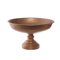 Wedding Centrepieces - Metal Bowl Footed Rose Gold (40x23.5cmH)