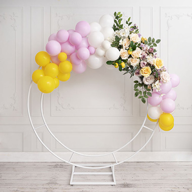  - Backdrop Double Ring Circular Frame Only White (150cmD)