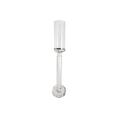 Candelabras - Crystal Glass Cylinder Candle Holder Clear (60cmH)