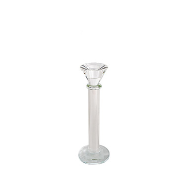 Classic Crystal Glass Candle Holder Clear (23cmH)