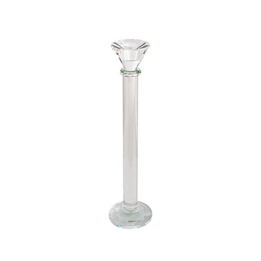Classic Crystal Glass Candle Holder Clear (32cmH)