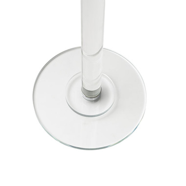 Crystal Glass Single Pillar Candle Holder Clear (124cmH)