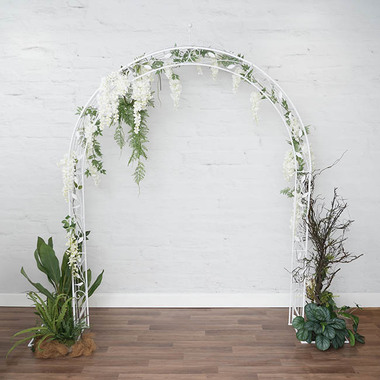 Wedding Arches - Garden & Event Flower Arch White (255x39x246cmH)