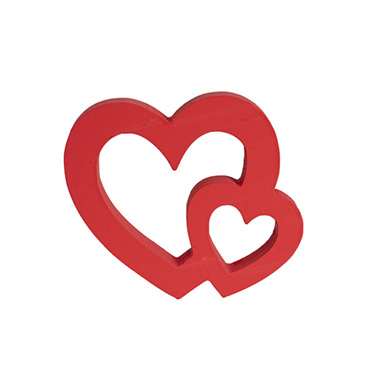 Wooden Love Heart Matte Red (18cmH)