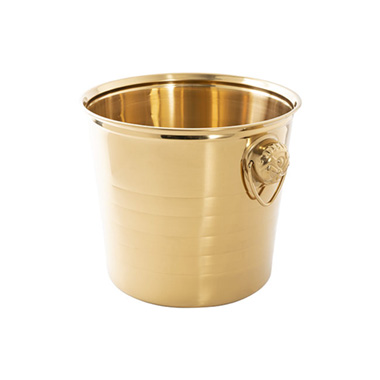 Ice Buckets - Wine Cooler 9L Stainless Steel Gold (27cmDx24cmH)