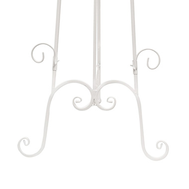 Metal Easel French Style White (42x49x129cmH)