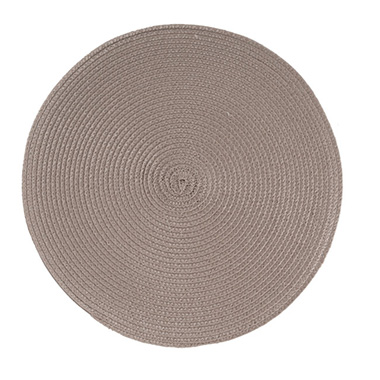 Table Placemats - Otis Round Table Placemat Set 2 Round Soft Almond (38cmD)