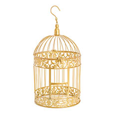 Decorative Birdcages - Venetian Birdcage Gold (25cmDx45cmH)