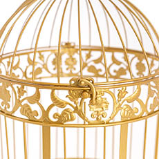 Venetian Birdcage Gold (25cmDx45cmH)