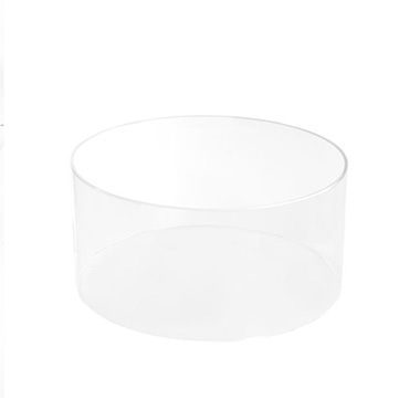 Acrylic Hamper Box & Table Riser Round Clear (30cmDx15cmH)